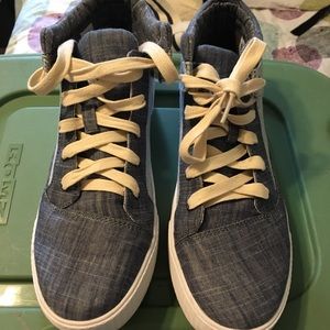 High top jean sneakers